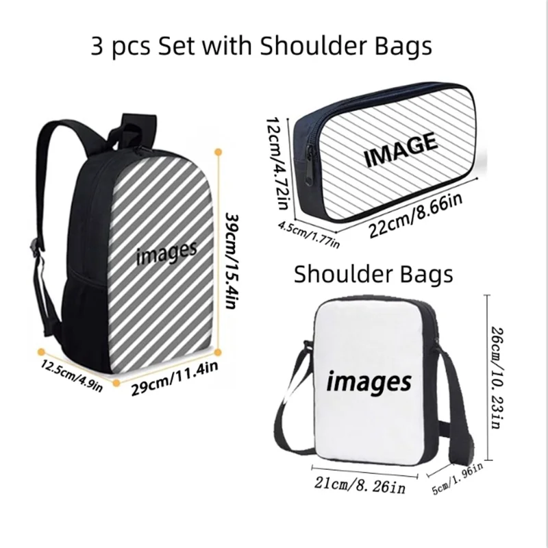 Cartoon Sau-sa-ge Par-ty Foo-dto-pia Rucksack mit Umhängetaschen, Bleistifttaschen für den Kindergarten, leichte Schultaschen für Kinder