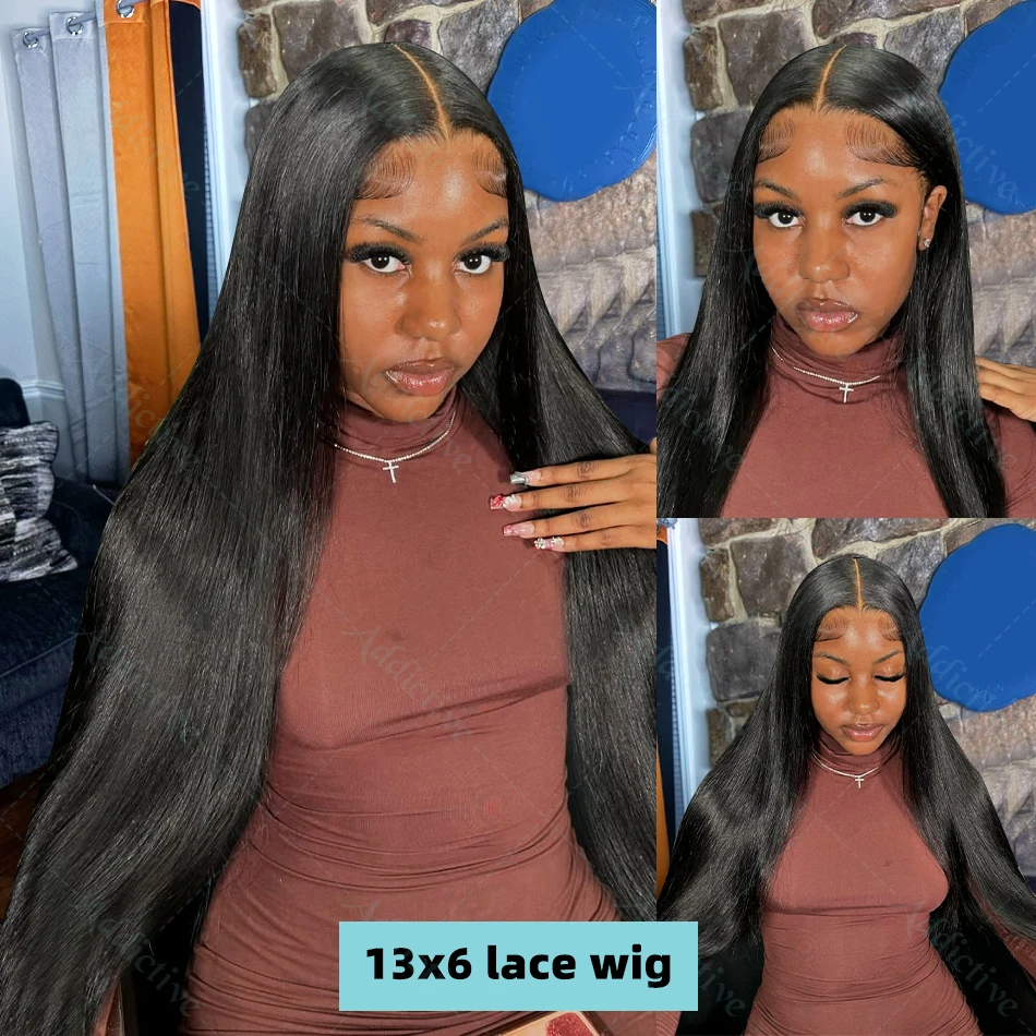 30 40 Inch Bone Straight Transparent 13x6 Lace Frontal Human Hair Wigs 250 Density Brazilian Remy 13x4 Lace Front Wig For Women