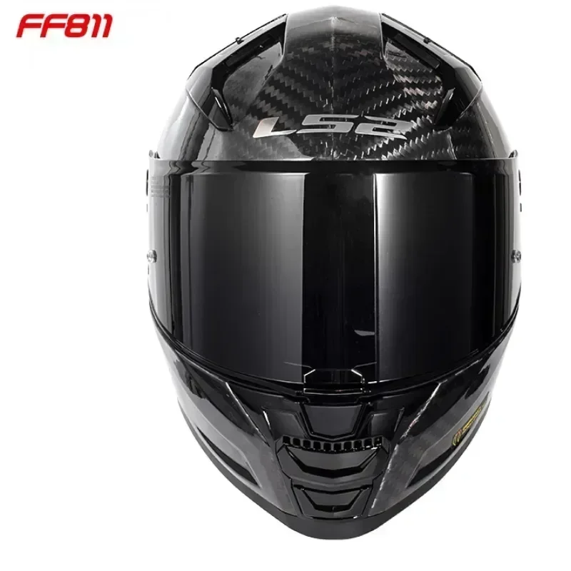 LS2-visera FF811 untuk casco de motocicleta, visera de cara completa, warna negro y plateado, asli