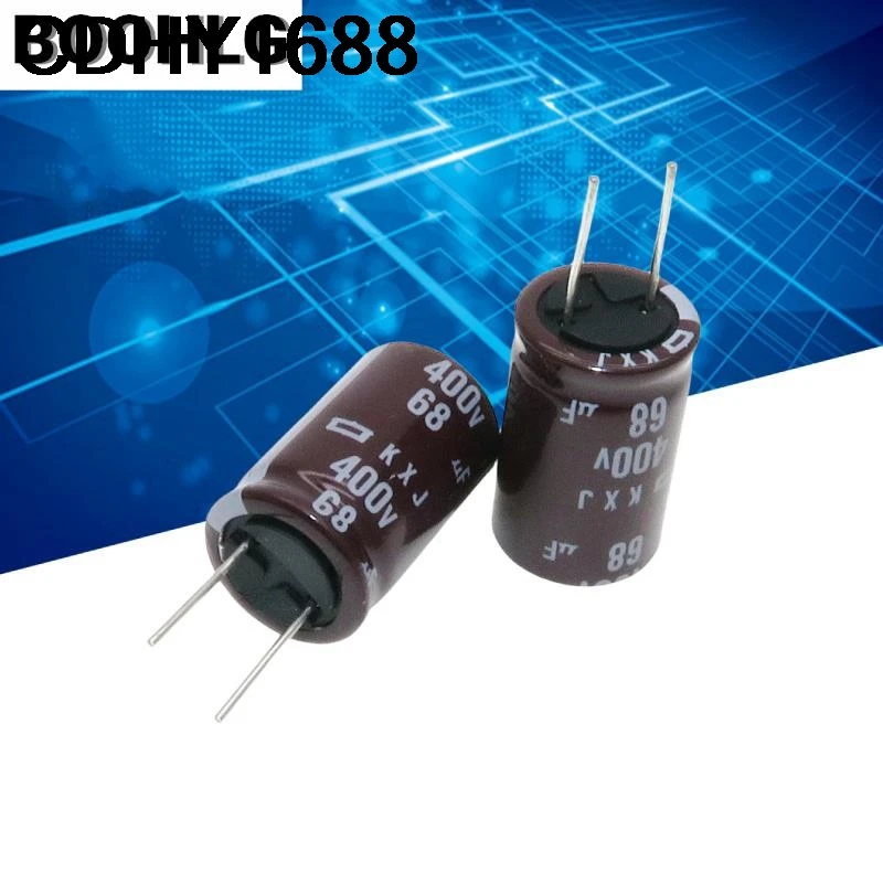 2 個のオリジナル KXJ 電解コンデンサ 400v 68uf 16x25 日本 CHEMI-CON 高周波と長寿命