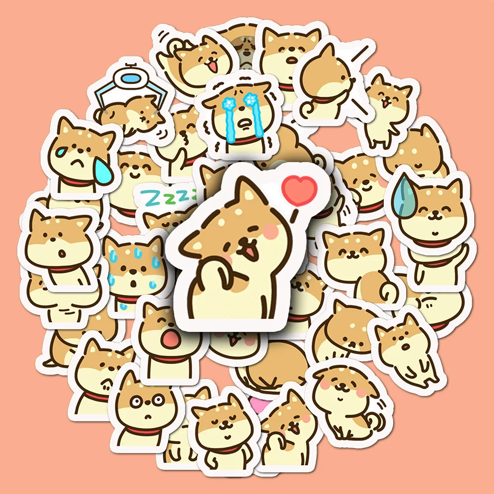 40 قطعة الكرتون لطيف شيبا Inu ملصقات كاملة DIY بها بنفسك مذكرات الكمبيوتر المحمول الهاتف الأمتعة سكيت الكتابة على الجدران الشارات ملصق هدية لعبة