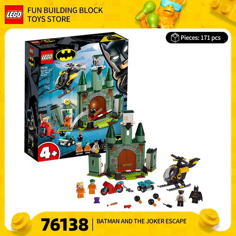 

LEGO Building Blocks Superhero Series 76138 76157 Batman's Joker Escape Children's Puzzle Puzzle Block Toy Gift
