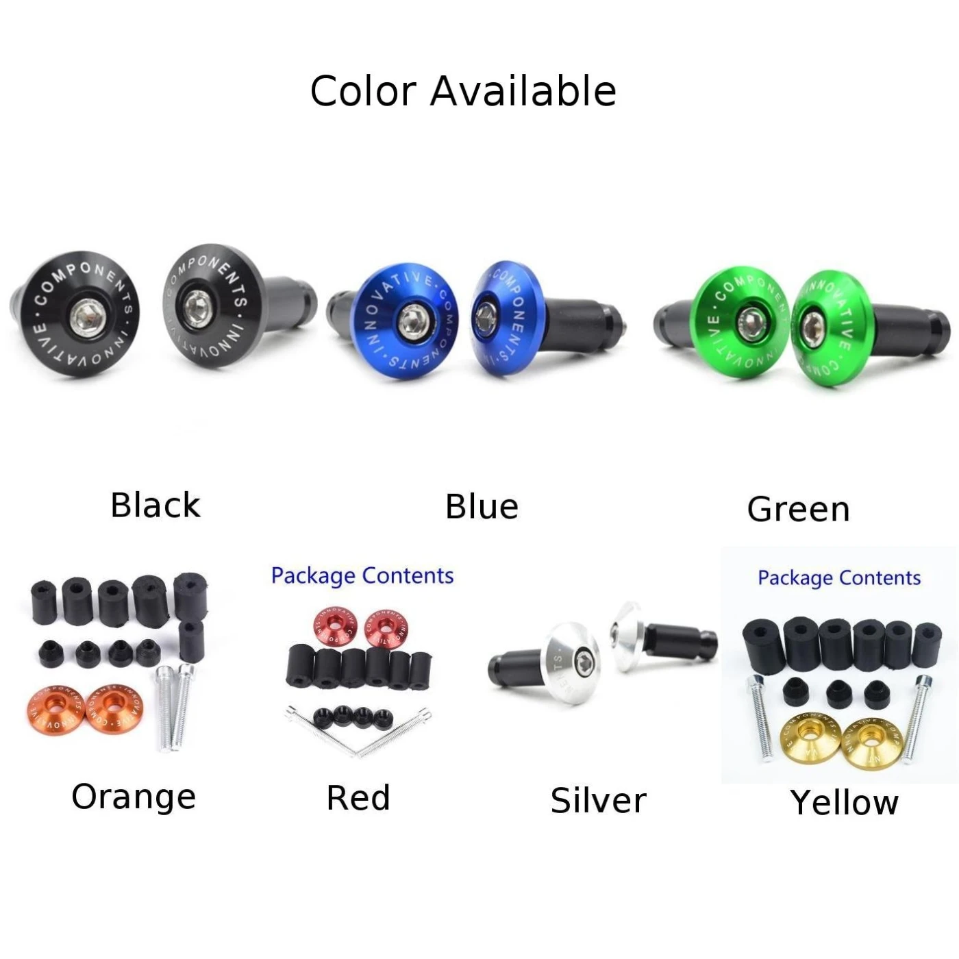 Cycling Handlebar End Plugs Grips MTB Parts Protection Riding Supplies 1 Pair Aluminum Alloy Bike Bicycle Accessories Components