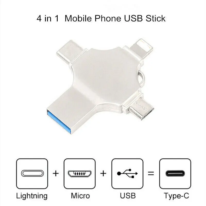 

Для USB-флеш-накопителя, 256 ГБ/512 г, память Type-C, фото-накопитель для iPhone, Android iOS, оптом -