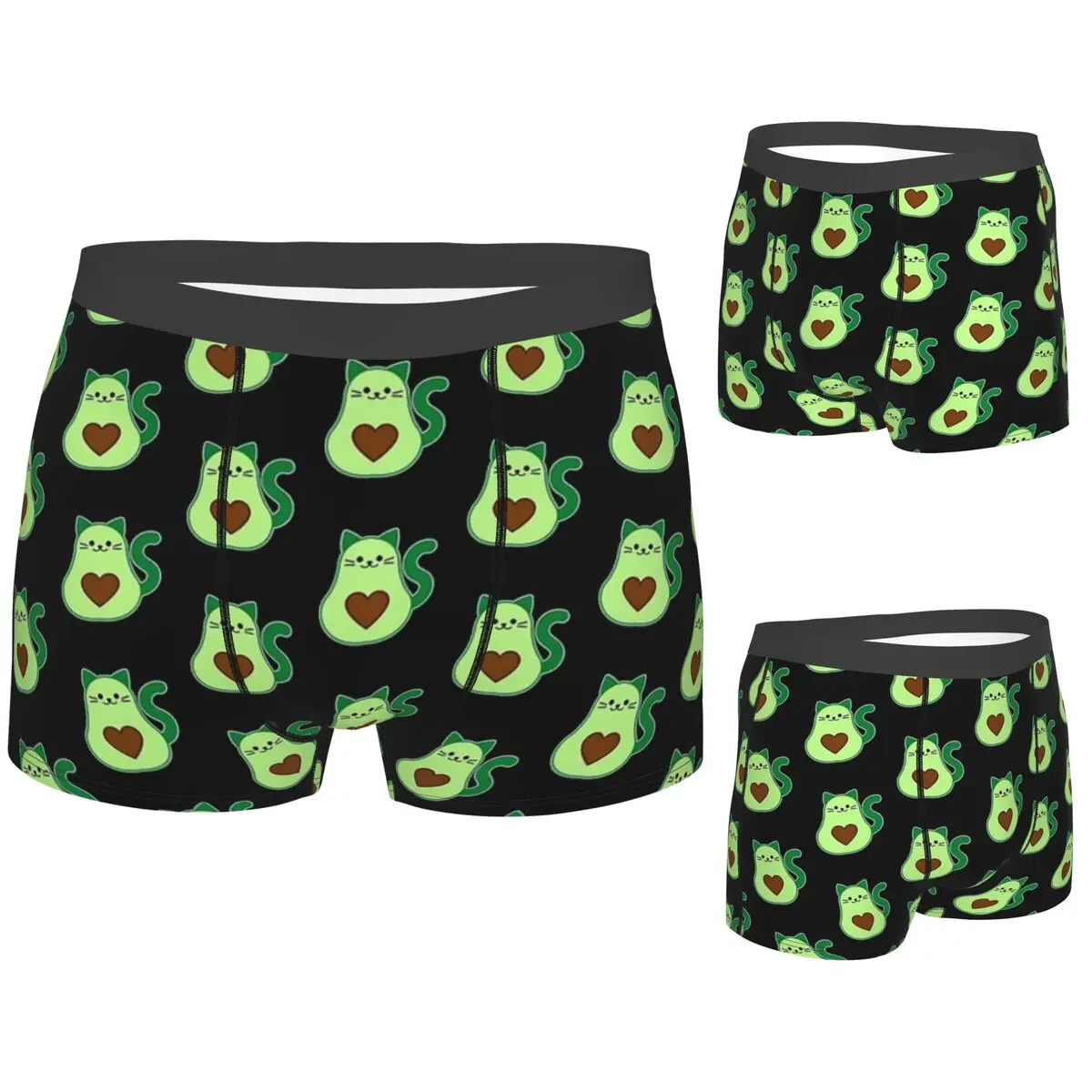 

Boxer Underpants Shorts Avocado Cat - Avogato- Avocato Panties Men's Breathable Underwear for Homme Man Boyfriend Gift