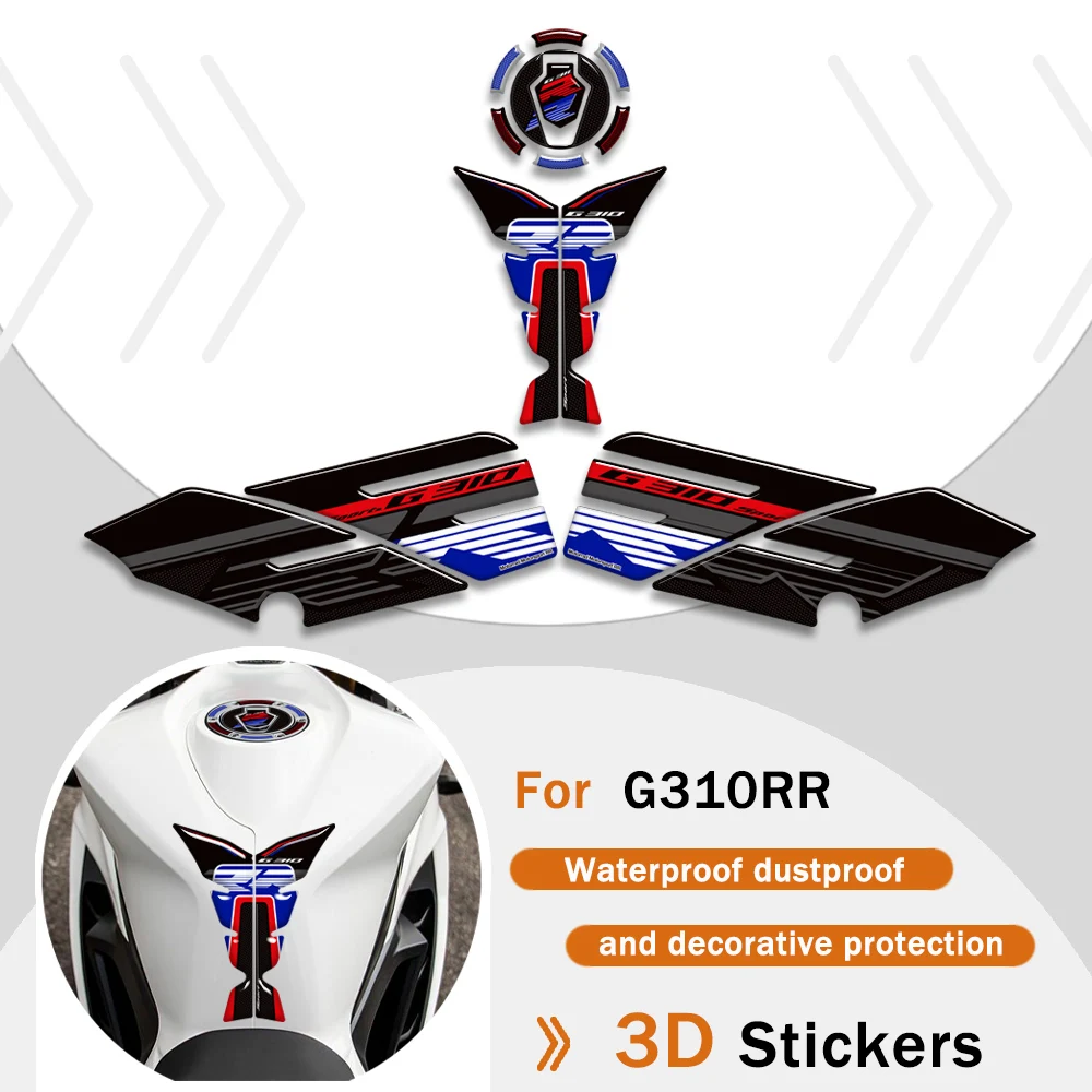 

For BMW G310RR G 310 RR G310 Motorcycle 3D Gel Tank pad Protector Stickers Paint Protection Decal Kit 2023 2024 2025