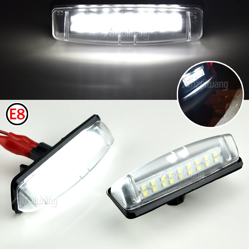 

2Pcs LED License Number Plate Light Lamps For Toyota Camry Avalon Auris E18 Vios Esquire Esquire EZ Noah Proace City SAI