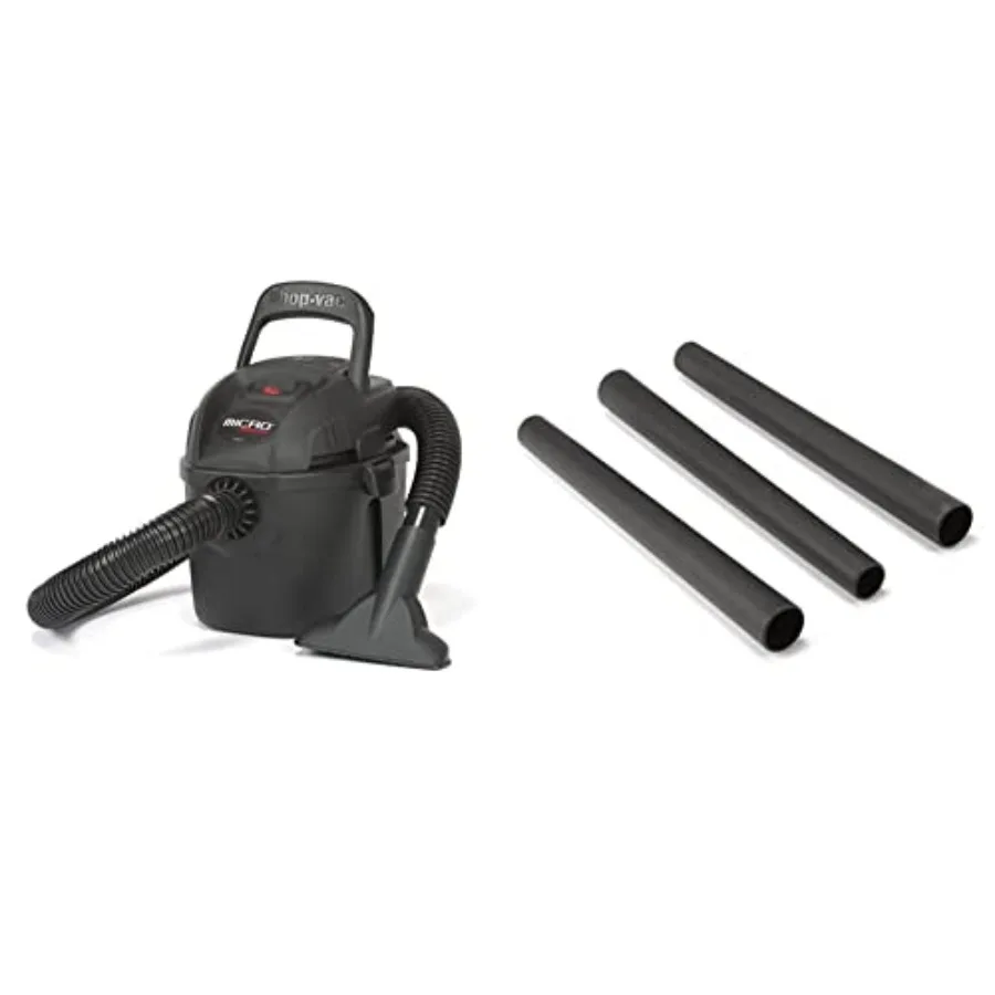 

2021005 Micro Wet Dry Vacuum 1 Gallon 1.25 in Diameter x 4 Ft Hose 50 CFM 1 Pack and 9061400 1.25 Inch Diameter Extens