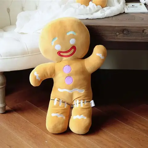 Плюшевая игрушка Пряничный человечек - мягкая кукла для декора и подарков — детальный вид товара