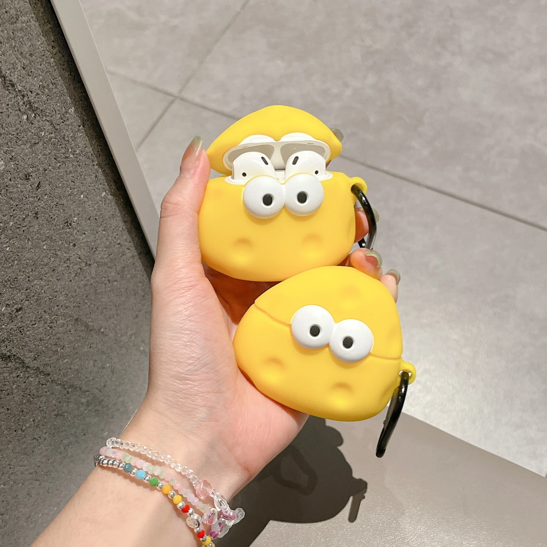 Cute 3D Cartoon Cheese Case For Airpods Pro 2 Case,Soft Silicone Protective Bluetooth Earphone Cover For Airpods 3 Case Funda