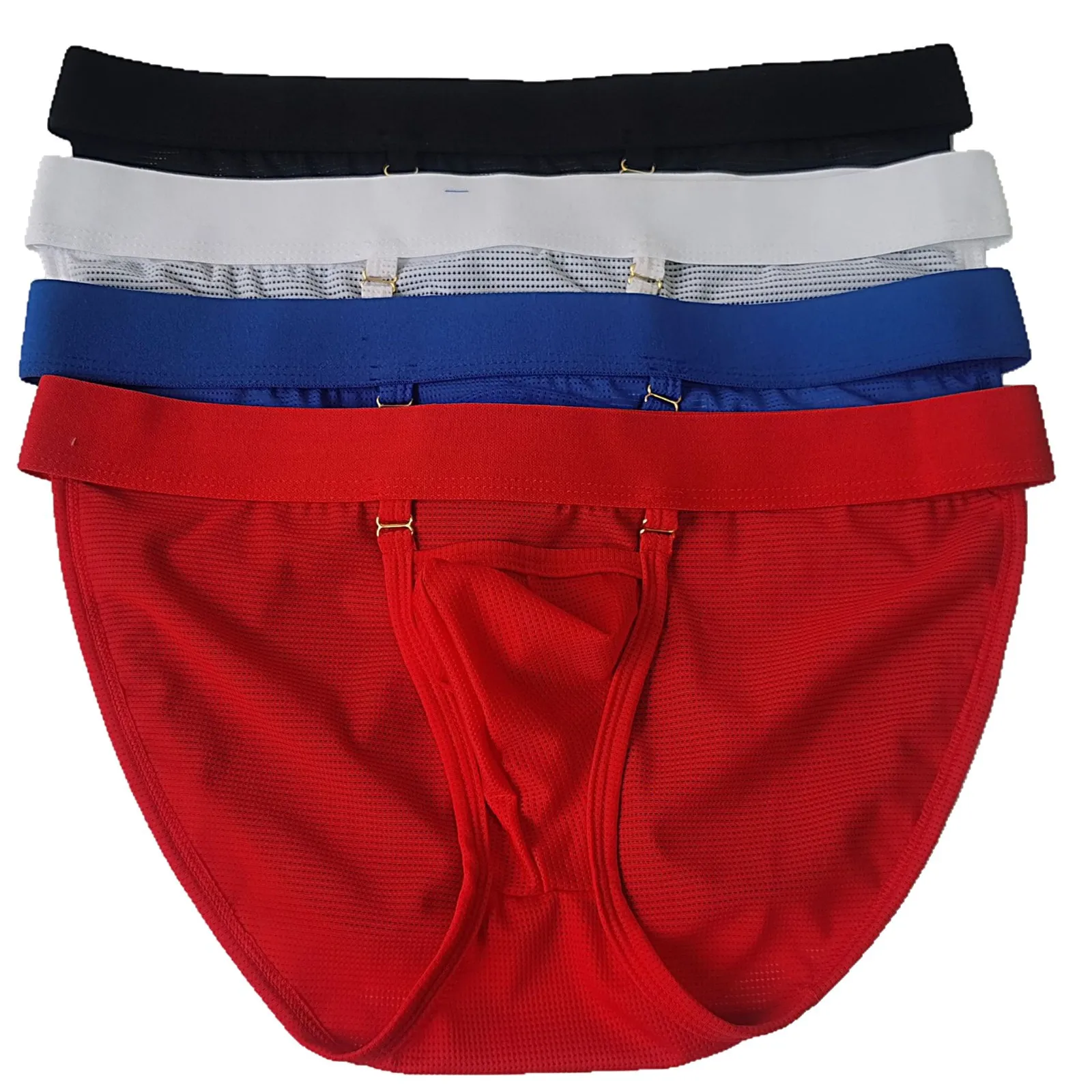 Sexy Hollow Out Laagbouw Slips Heren Meah Scrotum Ademend See Through Ondergoed Ardennen Pouch Lingerie String Homme Onderbroek