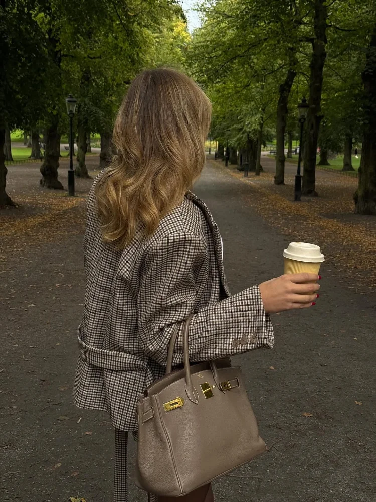 الرجعية فحص حزام سترة مجموعة تي شيرتات قصيرة للأطفال المرأة موضة كم كامل التلبيب أزرار جيوب السترة دعوى 2025 جديد تخفيف الشارع وتتسابق