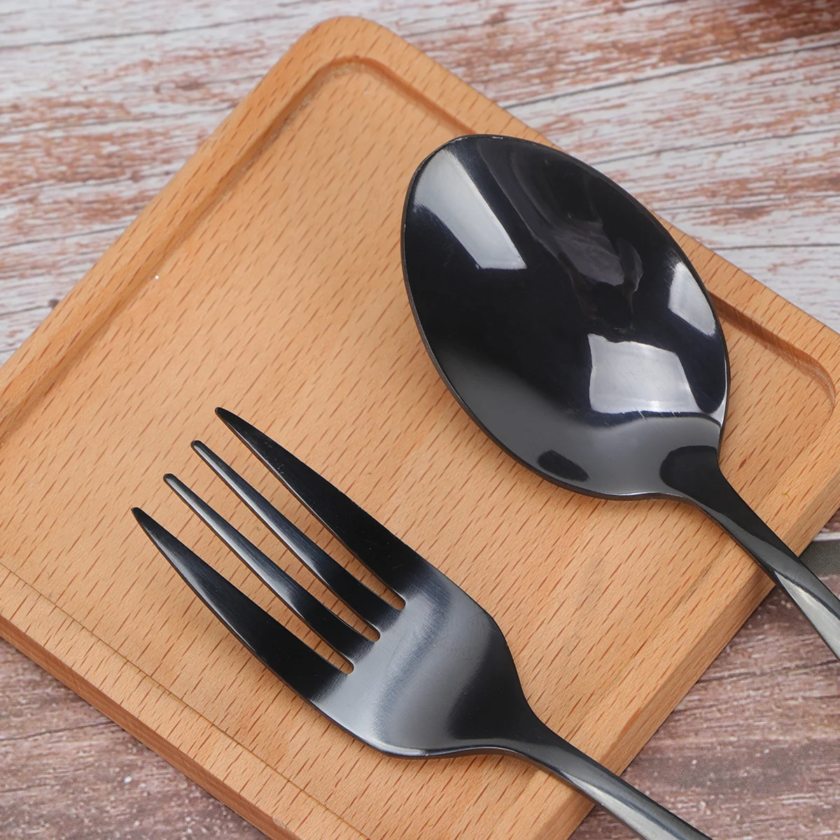 

8Pcs Coffee Spoons and Dessert Forks Set Stainless Steel Polished Teaspoons for Home Party Hotel Cafes Spoons and Forks Set