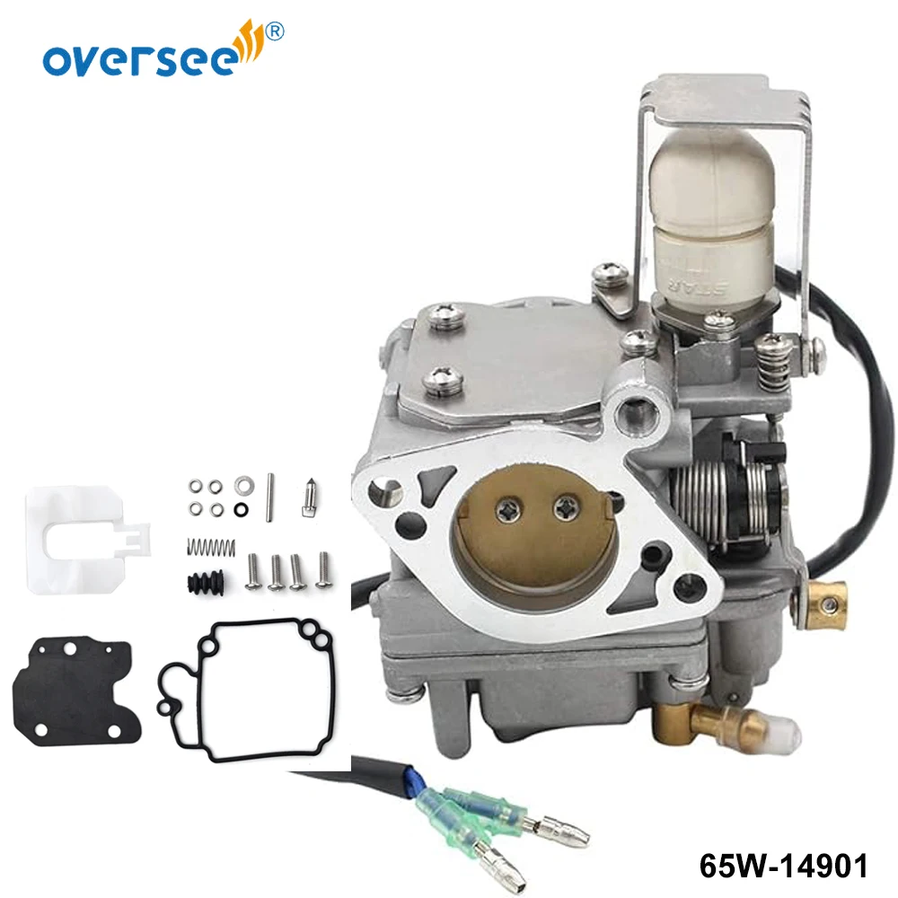 

65W-14901 Carburetor Assy with 65W-W0093 Repair Kit For Yamaha Outboard Engine 4 Stroke 20HP 25HP 65W-14901-10 F20A F25A