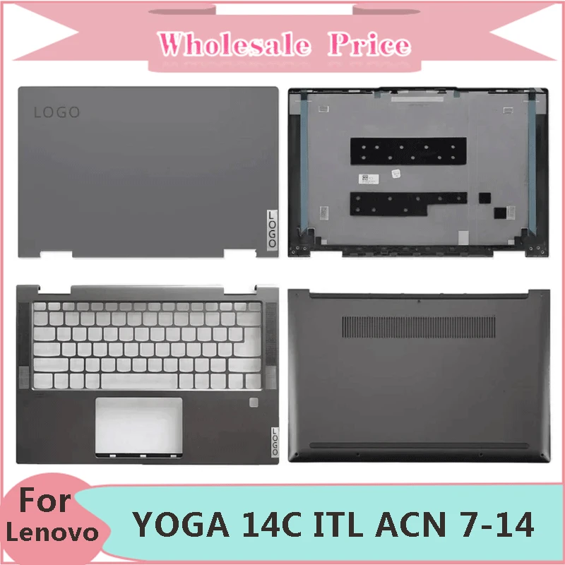 Novo para lenovo yoga 14c itl acn 7-14 7-14itl5 portátil lcd capa traseira moldura frontal superior apoio para as mãos base inferior caso dobradiças do teclado