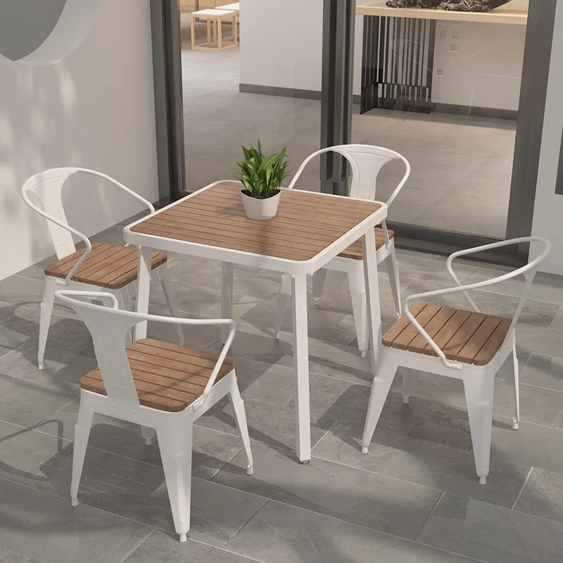 

&c Commercial Outdoor Tables and Chairs Set-Waterproof Garden & Balcony Leisure Furniture with Net and Coffee Table