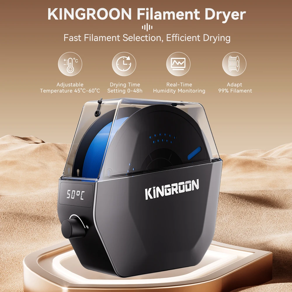 KINGROON KR-01 Filament Dryer Box for 3D Printer Filament, Filament Dry Box For PLA/PETG/TPU/ABS, Keep Filaments Dry 3D Printer Parts view 6