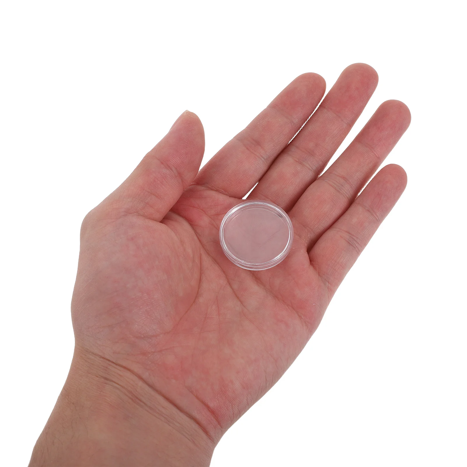 1Set Coin Protectors Case 25mm Clear Plastic Capsule Storage Box Lid Portable Organizer Display Coin Storage Organiser Box