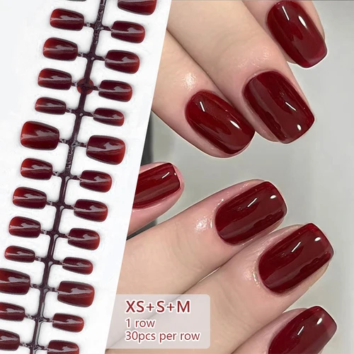 Imagen 2 del producto 24/30 Uds punta de uña uñas postizas moda usable uñas postizas cubierta completa Simple prensa en uñas DIY herramienta de uñas