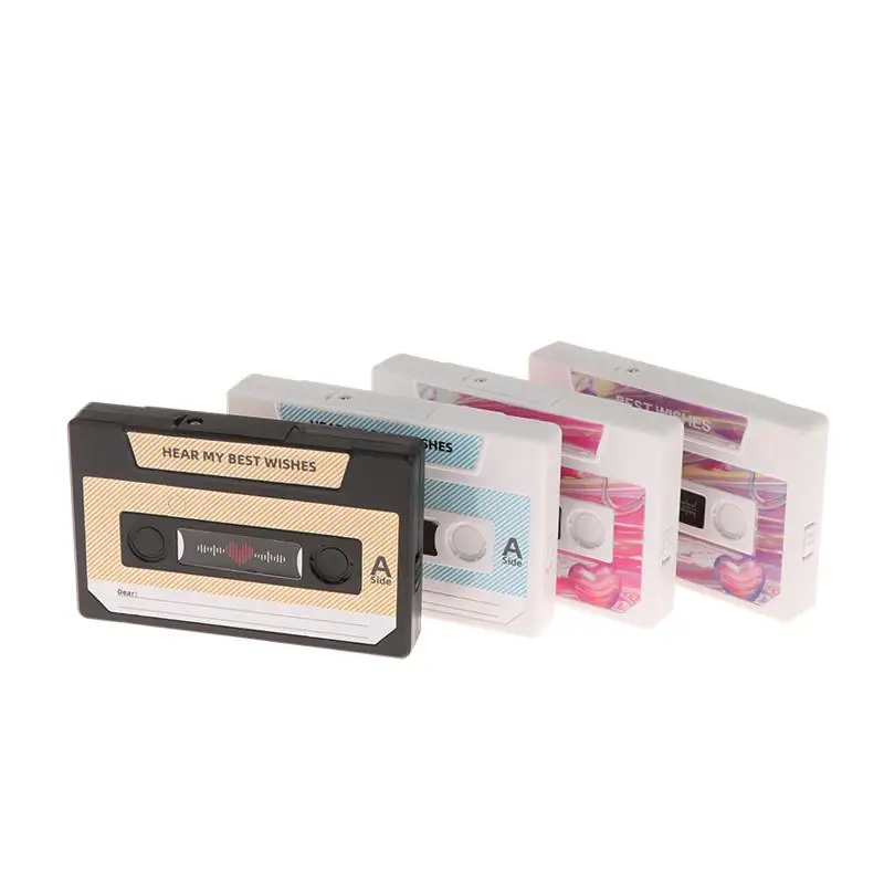 60-second DIY Audio Voice Recorder Cassette Tape Shaped Recording Device Recordable Greeting Card For Birthday Valentines Day