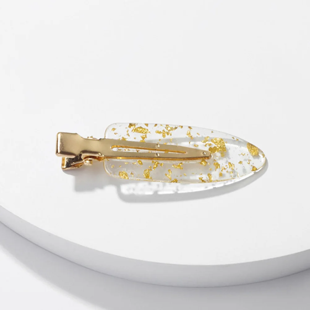 

10pcs No Trace Hair Clips Golden Glitter Invisible Side Duckbill Non Slip Grip for Women Teens Styling Sectioning Hair