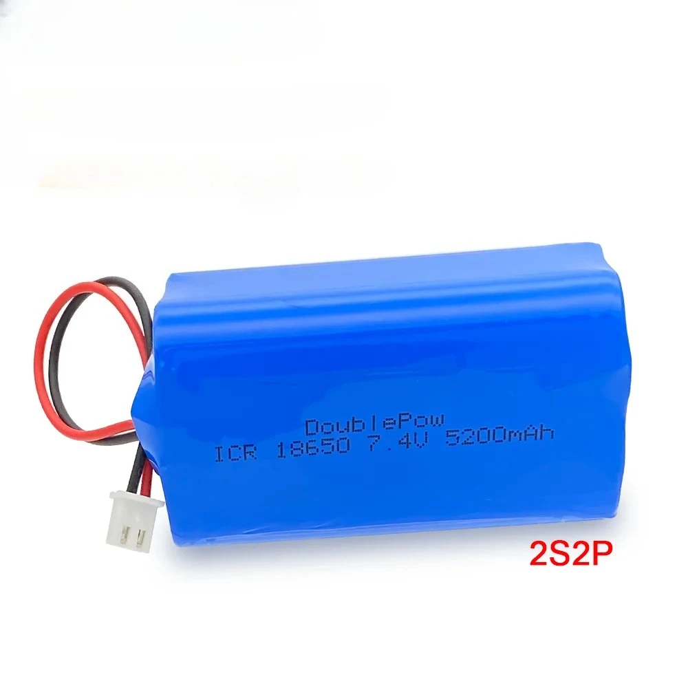 Akumulator litowy 7,4 V 5200 mAh 18650 do wielokrotnego ładowania, do przenośnych urządzeń audio, lamp roboczych LED, kamer monitoringu z płytką zabezpieczającą. — zdjęcie produktu 4