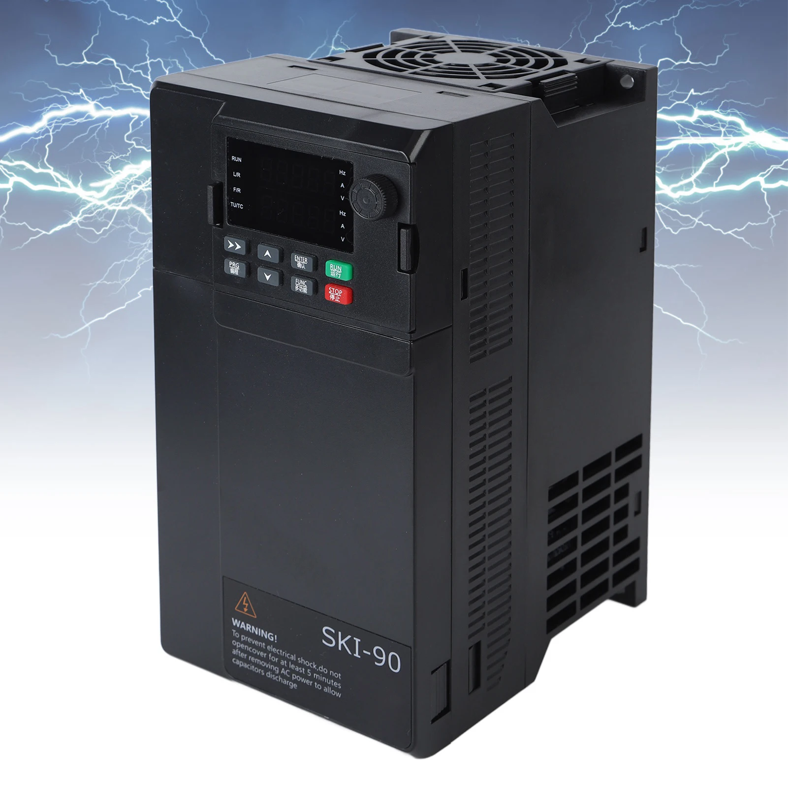 

Variable Frequency Drive 7.5KW Vector Inverter Motor Speed Converter 3PH AC380V Input AC0‑380V Output Variable Frequency Drive