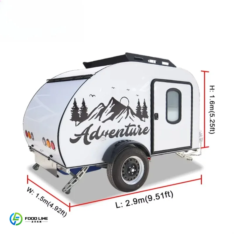 Wecare Motor Home Camping Caravans Travel Trailer Made in China Customized