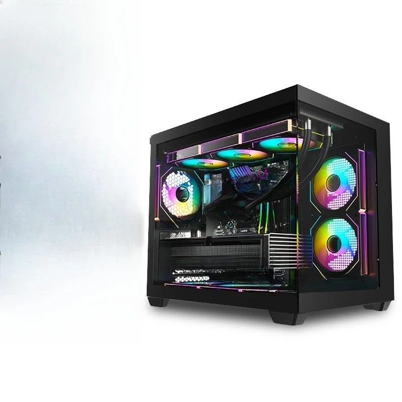 Ocean view room without columns, glass side through game desktop computer mainframe box