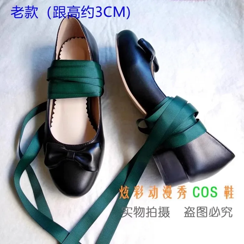 

Аниме Черный дворецкий Sieglinde Sullivan Shoes Ciel Dark Lady Косплей Зеленые туфли на высоком каблуке Женские вечерние великолепные туфли на Хэллоуин