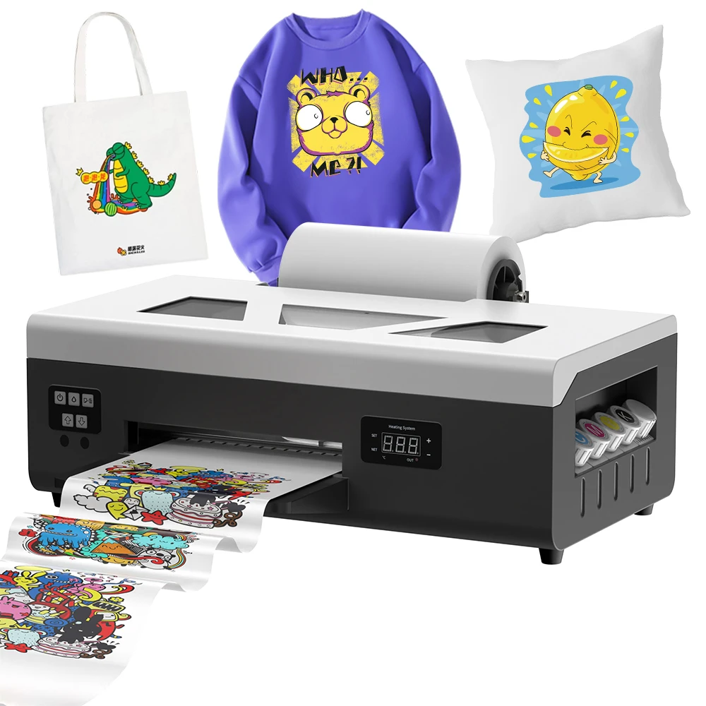 Mini Small Desktop Digital A4 Inkjet 2880*1440DPI T-shirt Printing Machine Roll To Roll DTF Printing For Epson L800 Print Head