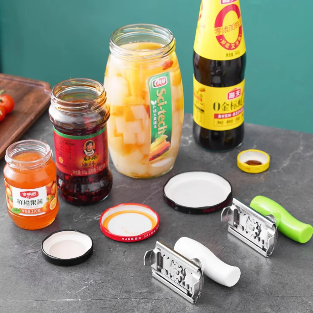 Multi-function Bottle Cap Opener Stainless Steel Adjustable Lids Off Jar Opener Labor-saving Screw Can Opener for Kitchen Tools