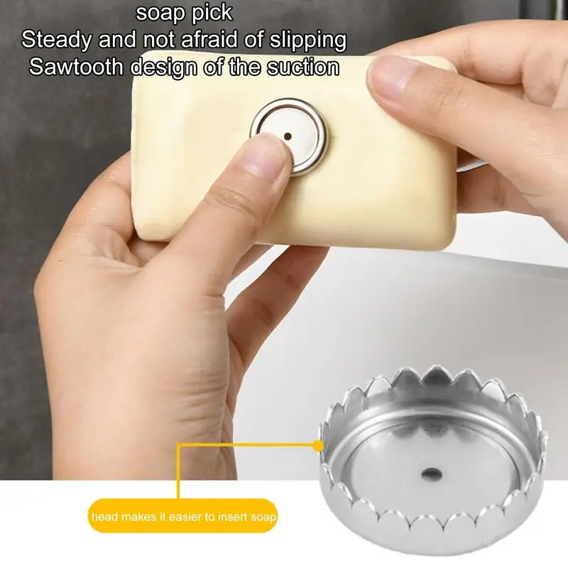 Stainless Steel Soap Dish Wall-mounted Magnetic Soap Holder Punch-Free Soap Hanger For Kitchen Bathroom Toilet