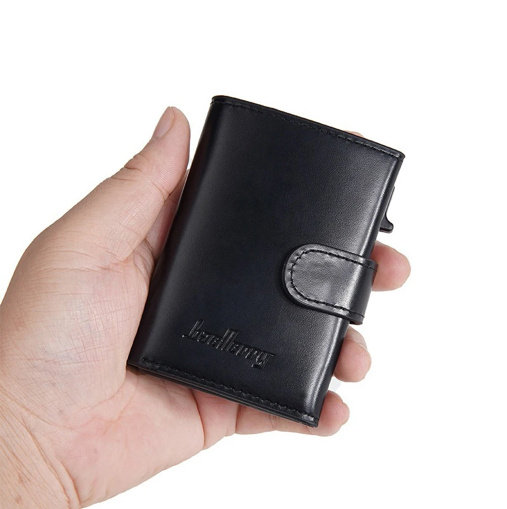 Baellerry Aluminium-Kartenhalter für Herren mit automatischem Pop-Up-Schiebeknopf, RFID-blockierende Metall-Geldbörse, kratzfest – Detail 20