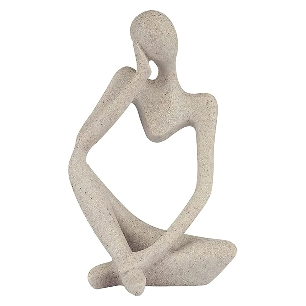 European Sandstone Thinker Abstract Figure Statue Resin Craft Statue Ornaments Office Ornaments Housewarming Gifts