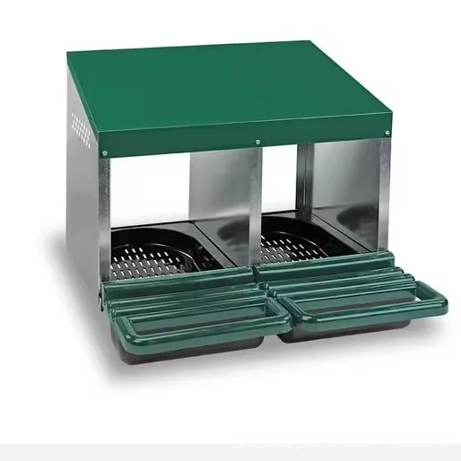 Galvanized Steel Chicken Nesting Box, Hanging Multi‑Hole Egg Laying Nest Box for Chicken Coop and Pigeon Cage