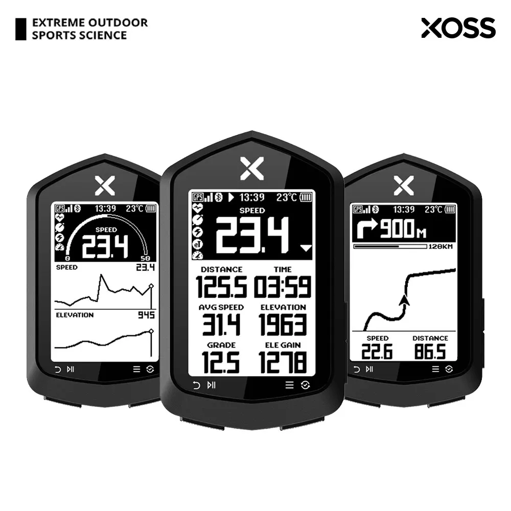 XOSS NAV Bike Computer Map Navigation Wireless Cycling Speedometer GPS Waterproof Bluetooth ANT+ Cadence Speed Power Meter