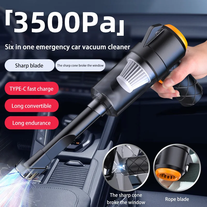 Wireless Car Vacuum Cleaner Mounted 3500PA Household Small Rechargeable Handheld Powerful Indoor Sofa Desktop Cleaner