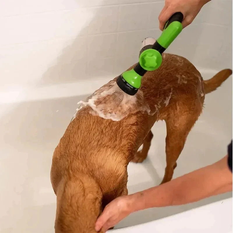 Spruzzatore ad alta pressione ugello tubo doccia per cani pistola 3 modalità regolabile lavaggio per animali domestici pulizia bagno schiuma d\'acqua