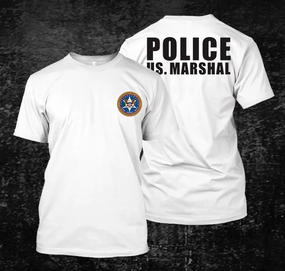 2026 American Bailiffs Police Uniform - Men's Back-facing Pure Cotton T-shirt - Comfortable, Breathable, High-quality, Y2k Style