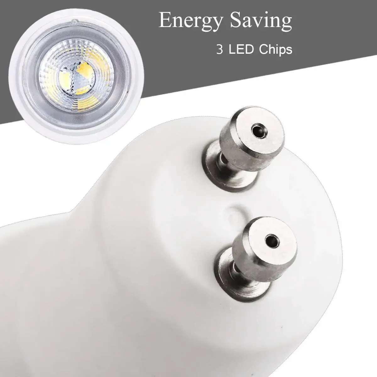 عكس الضوء Gu10 3 واط مصباح ليد صغير الأضواء لمبة الهالوجين 35 واط لمبات صغيرة 35 مللي متر 220 فولت استبدال الأضواء 110 فولت 6000 كيلو كول الأبيض تزيين