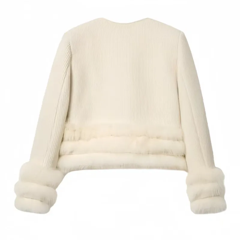New Korean Fashion Women Warm Soft Faux Fur Coat Lady Elegant Luxury Jacket Winter Thick Outerwears 2025