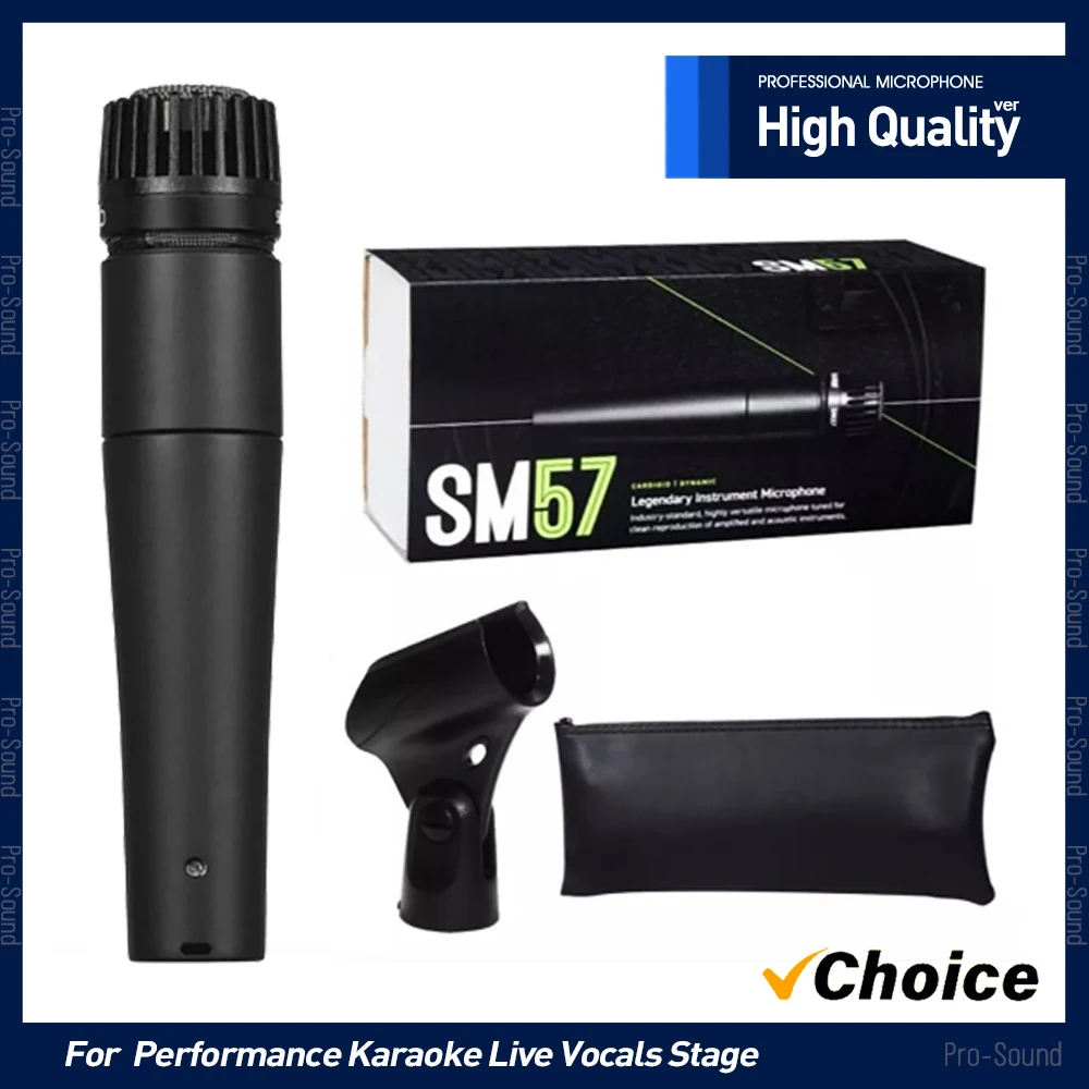 Micrófono con cable SM57LC dinámico unidireccional profesional de Metal SM57 de alta calidad para escenario de actuación de Karaoke en vivo