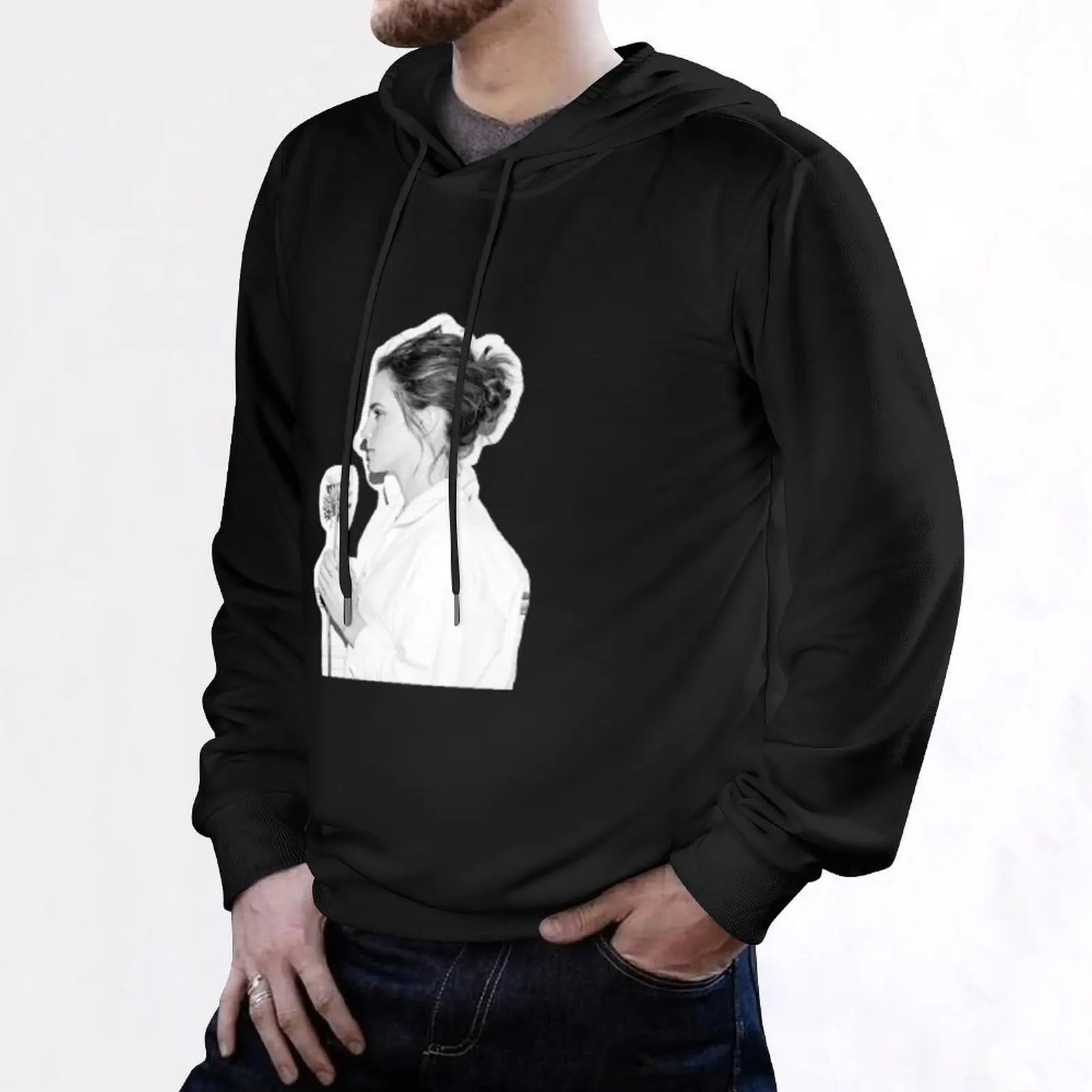 إيما واتسون هوديي ملابس أنيمي الملابس الكورية الرجال قميص العرق ملابس الخريف الرجال هوديي المتضخم