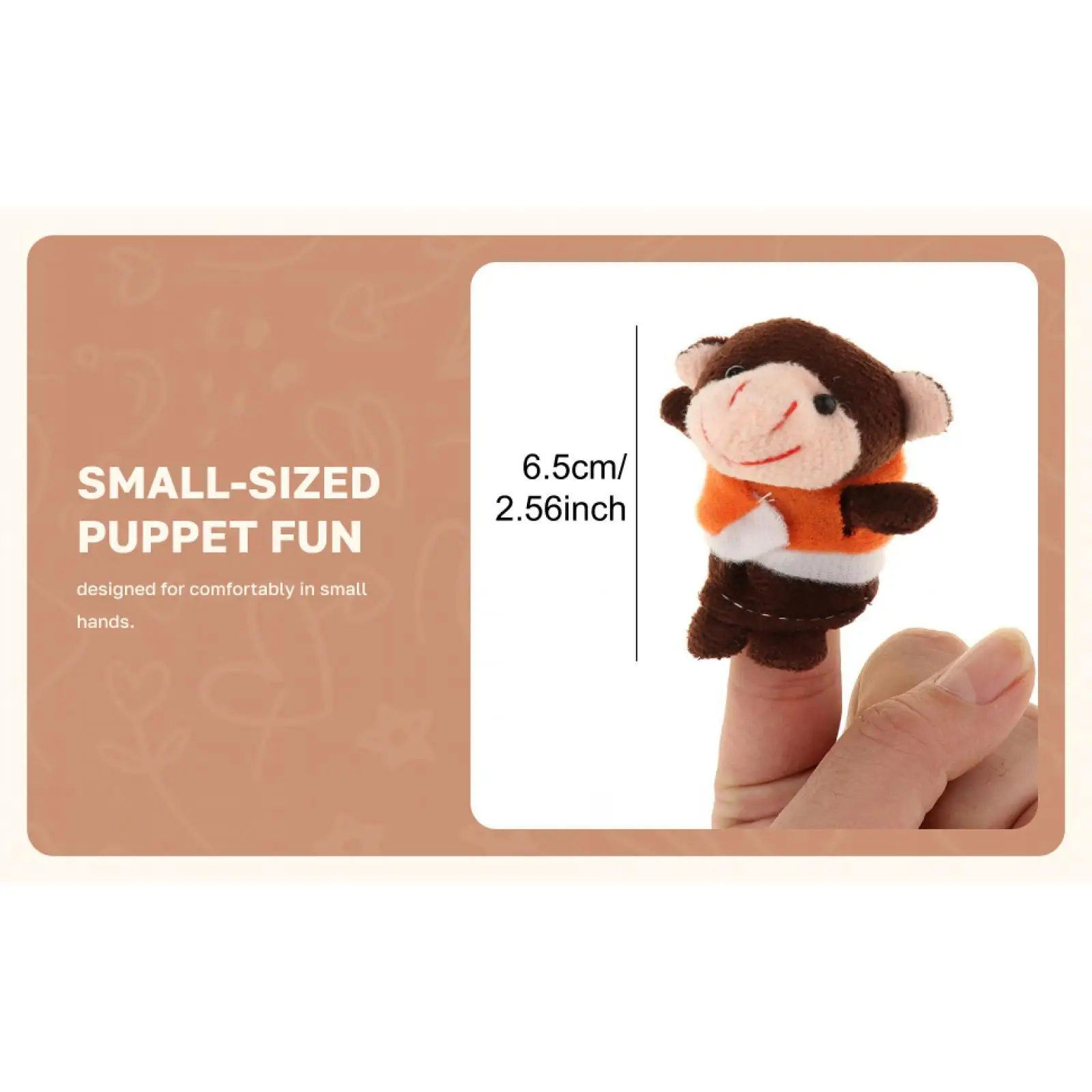 Plush Finger Monkey Puppets Interactive Educational Toys Set for Kids Sensory Play and Learning
