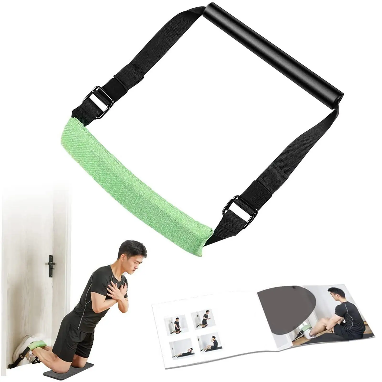 Correa de Ejercicio para Flexiones de Piernas, Abdominales y Glúteos, Barra de Asistencia para Abdominales, Equipo de Ejercicio para Desarrollo Muscular