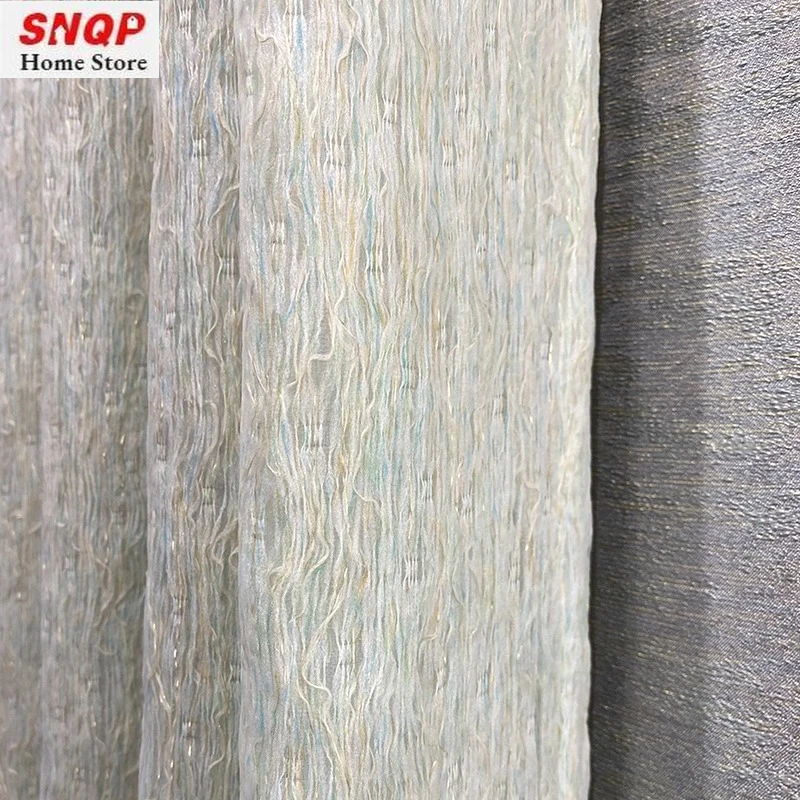 

Нежный и милый современный светлый роскошный простой стиль, элегантные прозрачные белые тюлевые шторы для гостиной, столовой, спальни