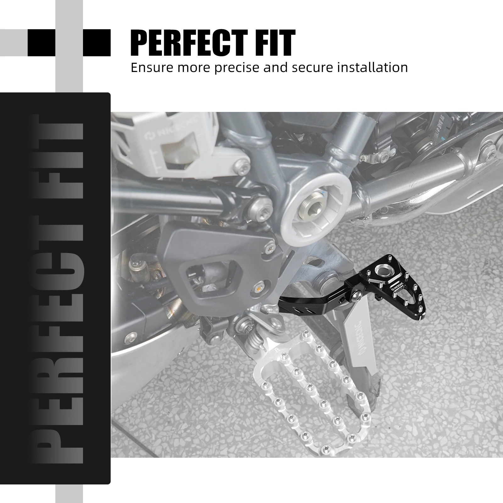 NICECNC Hintere Bremshebel-Pedale mit breiten Fußrasten für BMW R1250GS R 1250GS R1250 GS 2019-2023 2022 2021 R1200GS 2013-2018 – Detail 8