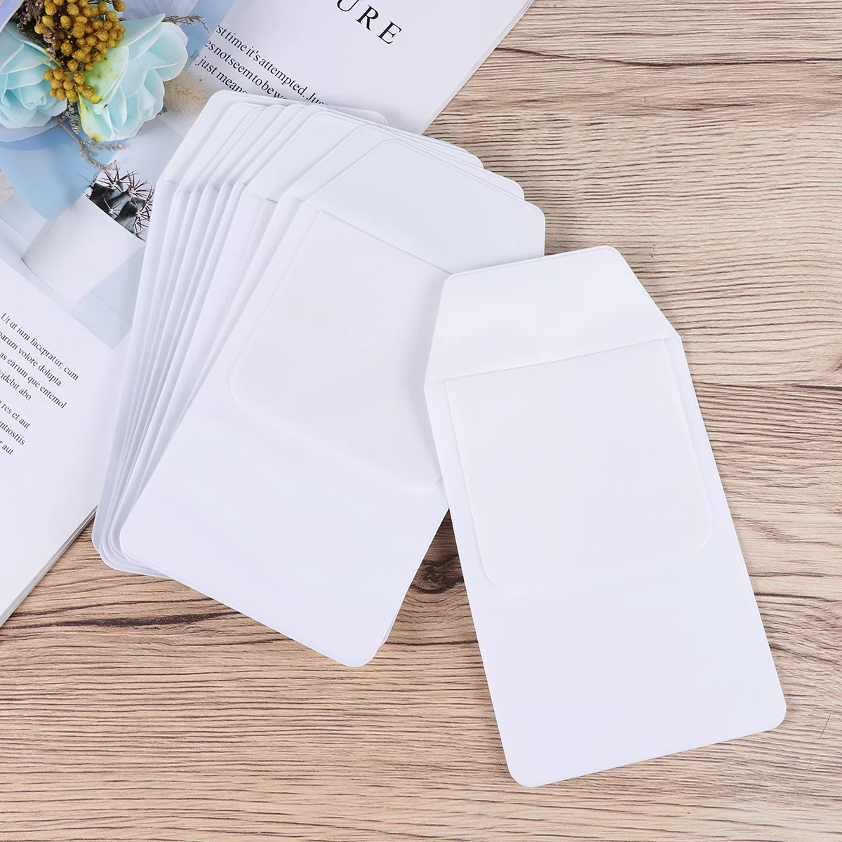 

12Pcs Pen Pocket Protector Leak-Proof PVC Pencil Bag Inserted Pen Holder Simple Elegant Stationery Organizer for Cards Scrub