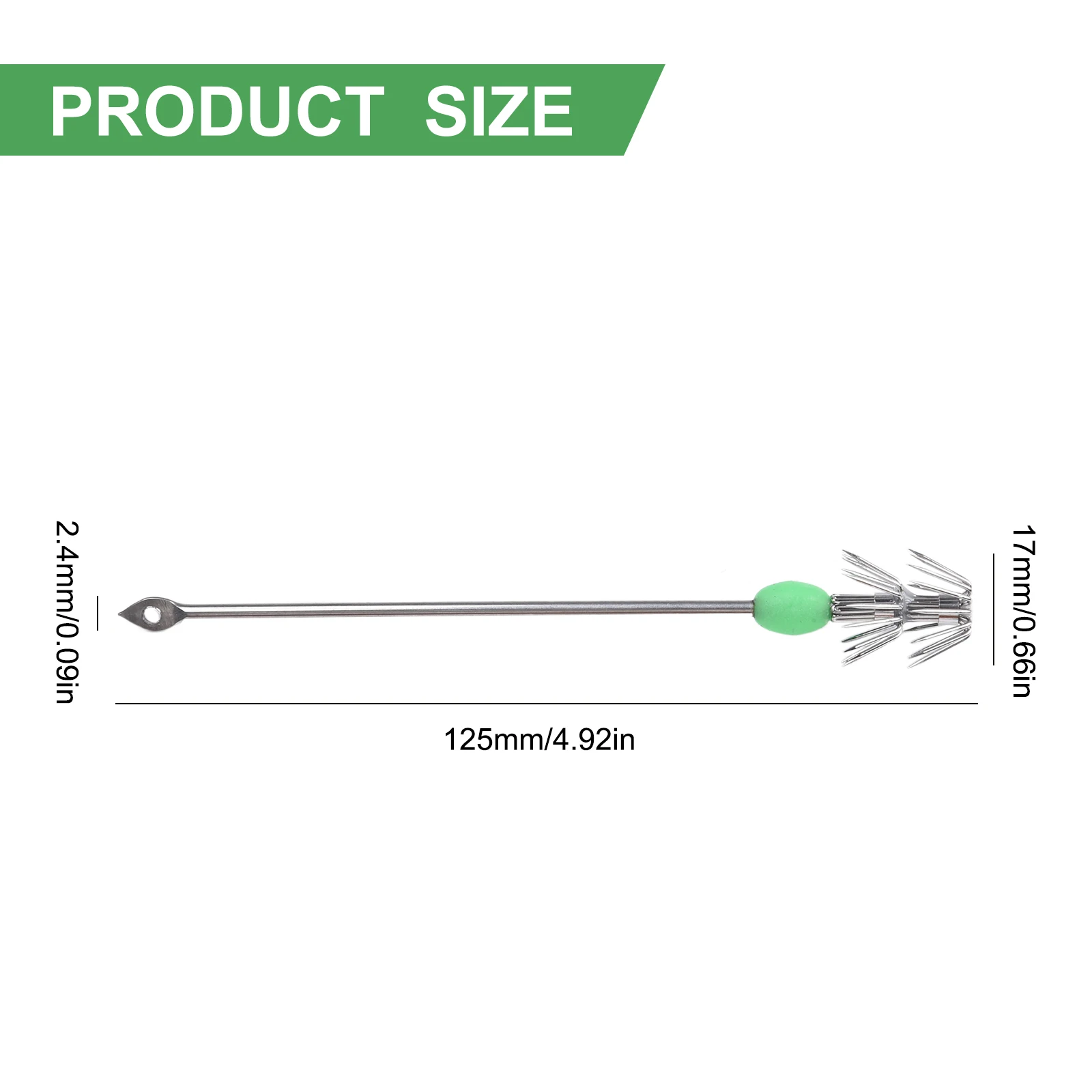 

Содержимое упаковки: Набор двойных крючков для ловли кальмаров. Учитывайте небольшие погрешности при ручном измерении.
